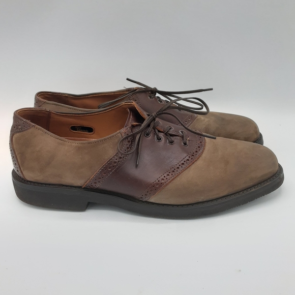 Allen Edmonds Oxford Saddle Leather Suede Lace Up Shoes. main image 14